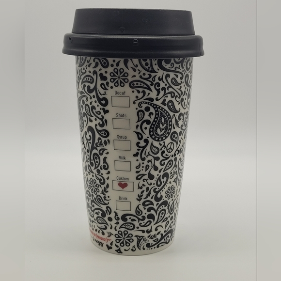 Starbucks Jonathan Adler Red Ceramic Travel Cup With Lid - Picture 2 of 8